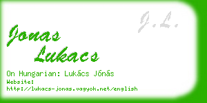 jonas lukacs business card