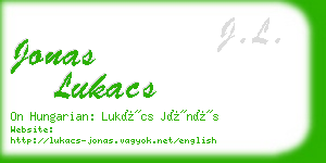 jonas lukacs business card